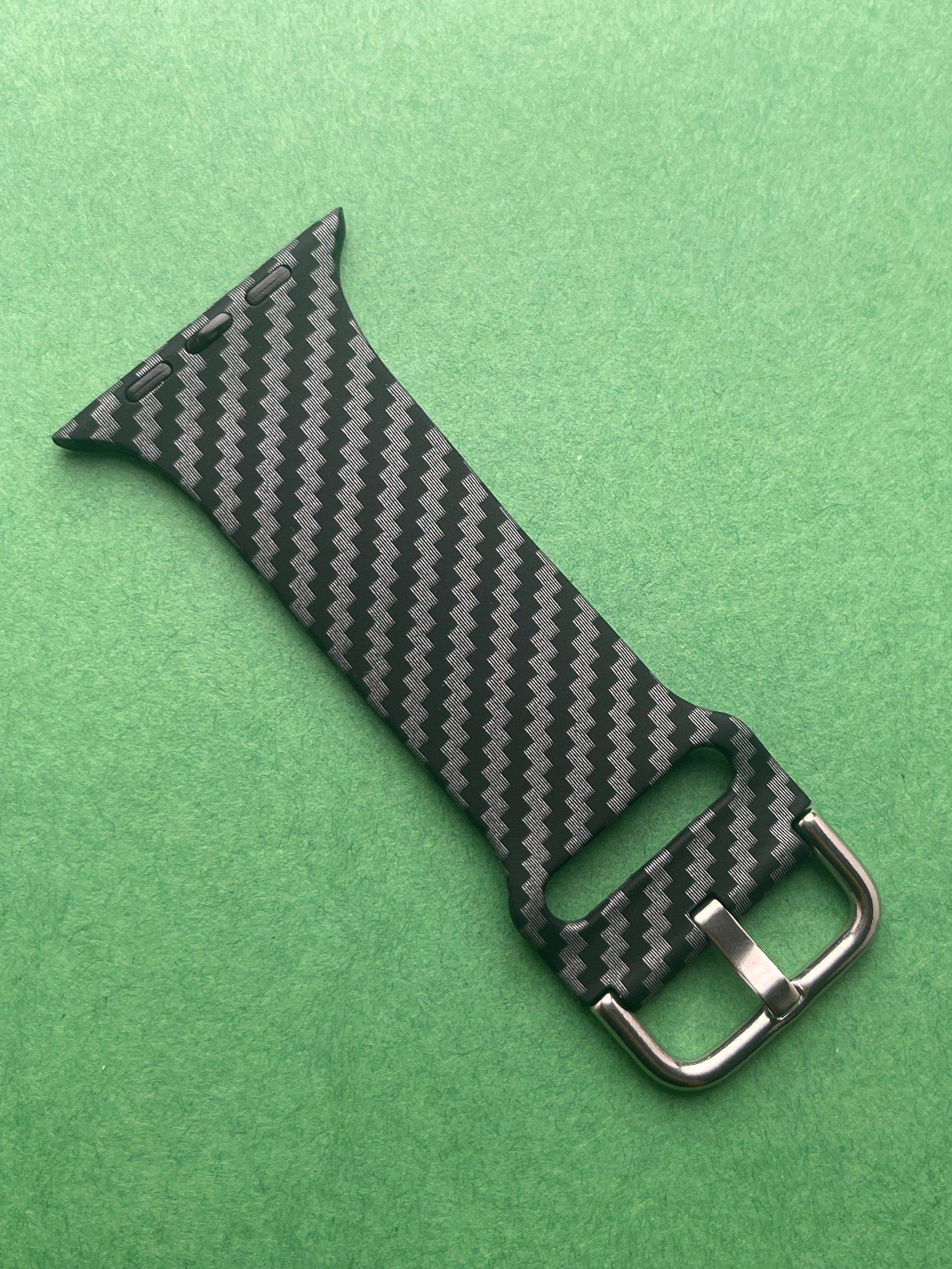 Carbon Fiber Silicon Case & Band For iWatch 38 mm, 41 mm, 44 mm, 45 mm