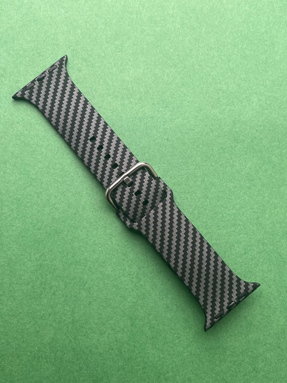 Carbon Fiber Silicon Case & Band For iWatch 38 mm, 41 mm, 44 mm, 45 mm