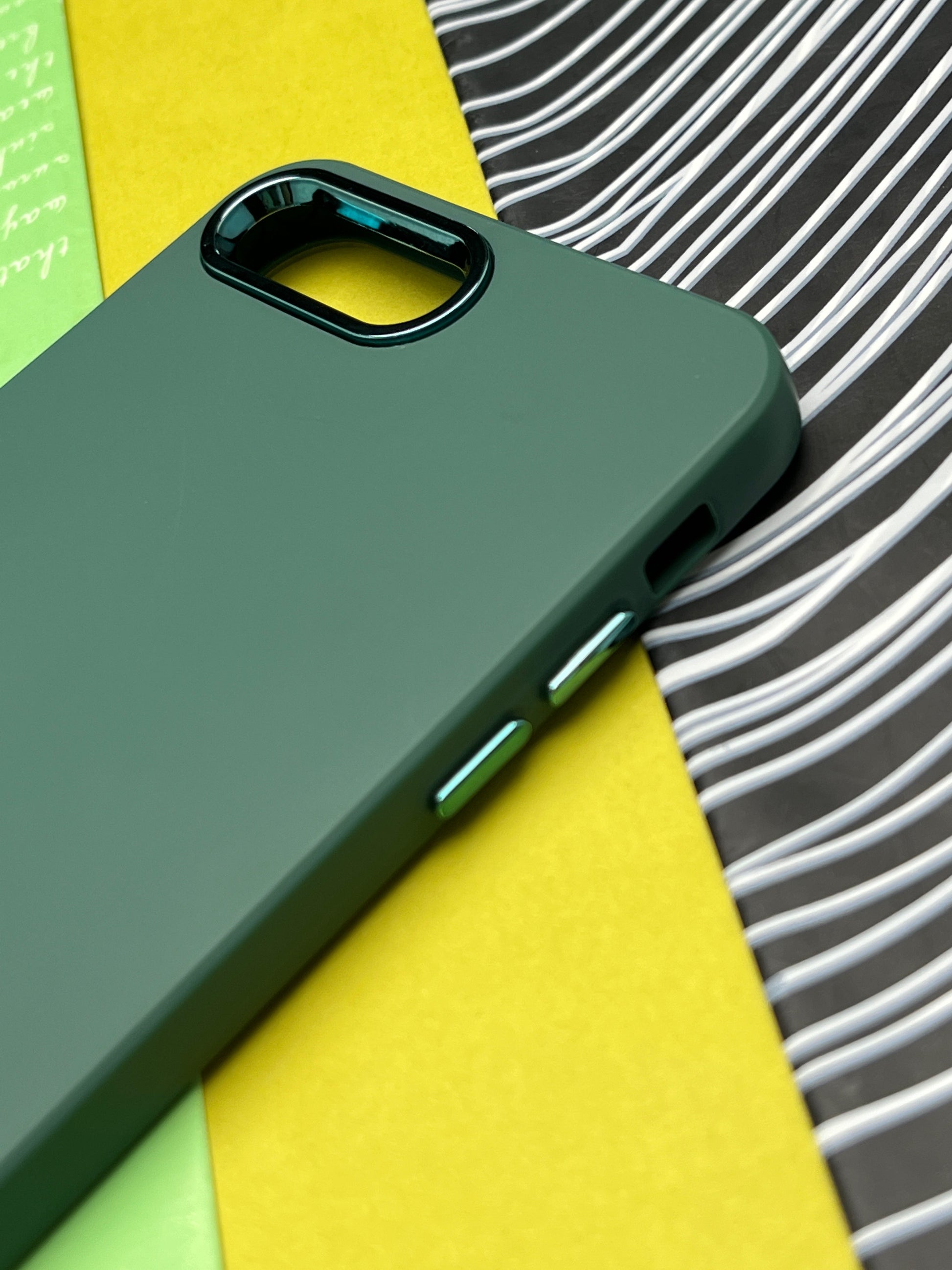 Premium Matte Silicon With Metal Camera Ring Case