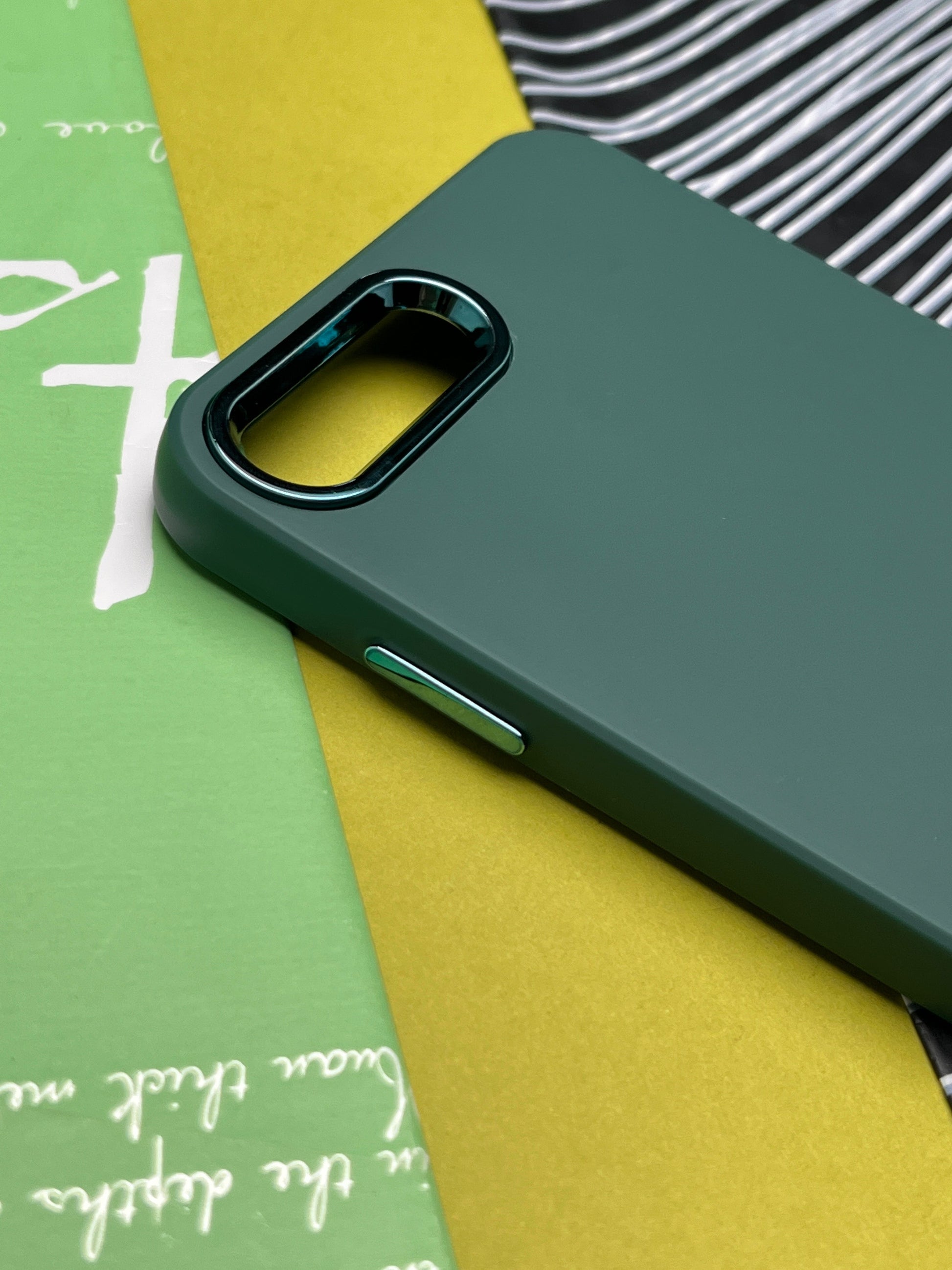 Premium Matte Silicon With Metal Camera Ring Case