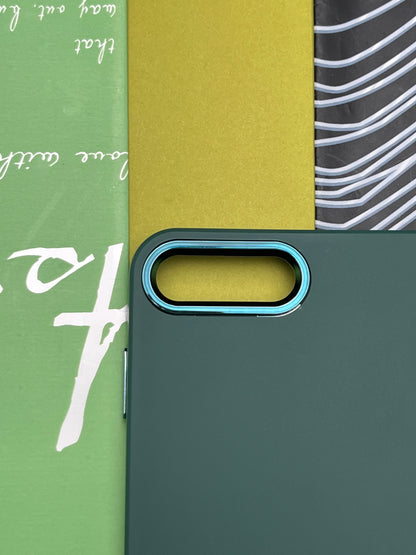 Premium Matte Silicon With Metal Camera Ring Case