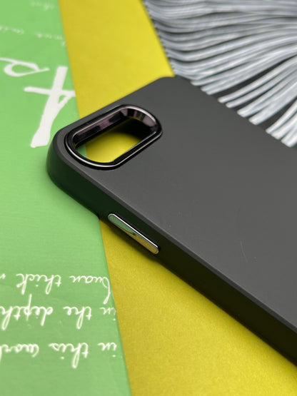 Premium Matte Silicon With Metal Camera Ring Case