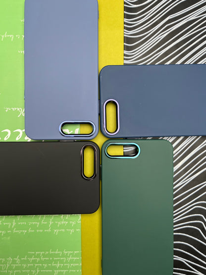 Premium Matte Silicon With Metal Camera Ring Case