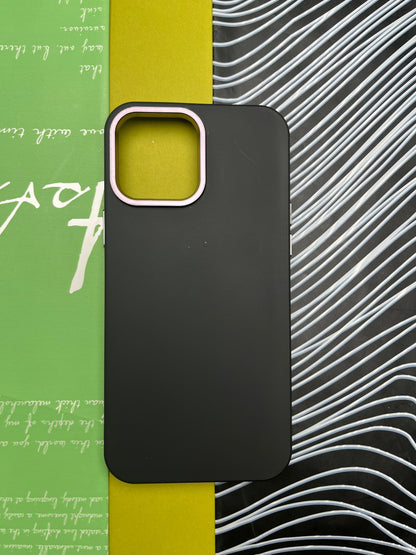 Premium Matte Silicon With Metal Camera Ring Case