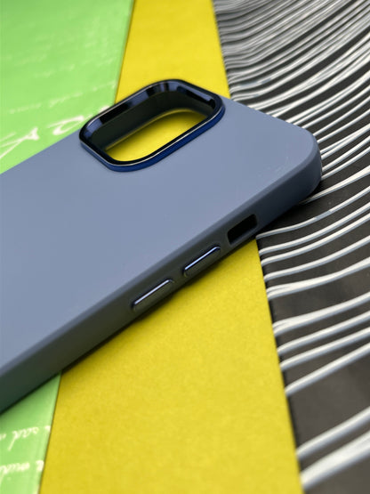 Premium Matte Silicon With Metal Camera Ring Case