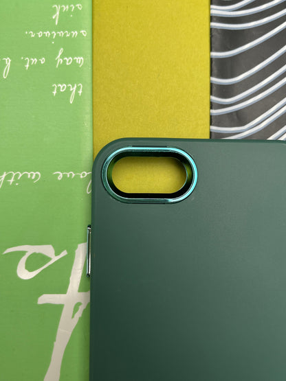 Premium Matte Silicon With Metal Camera Ring Case