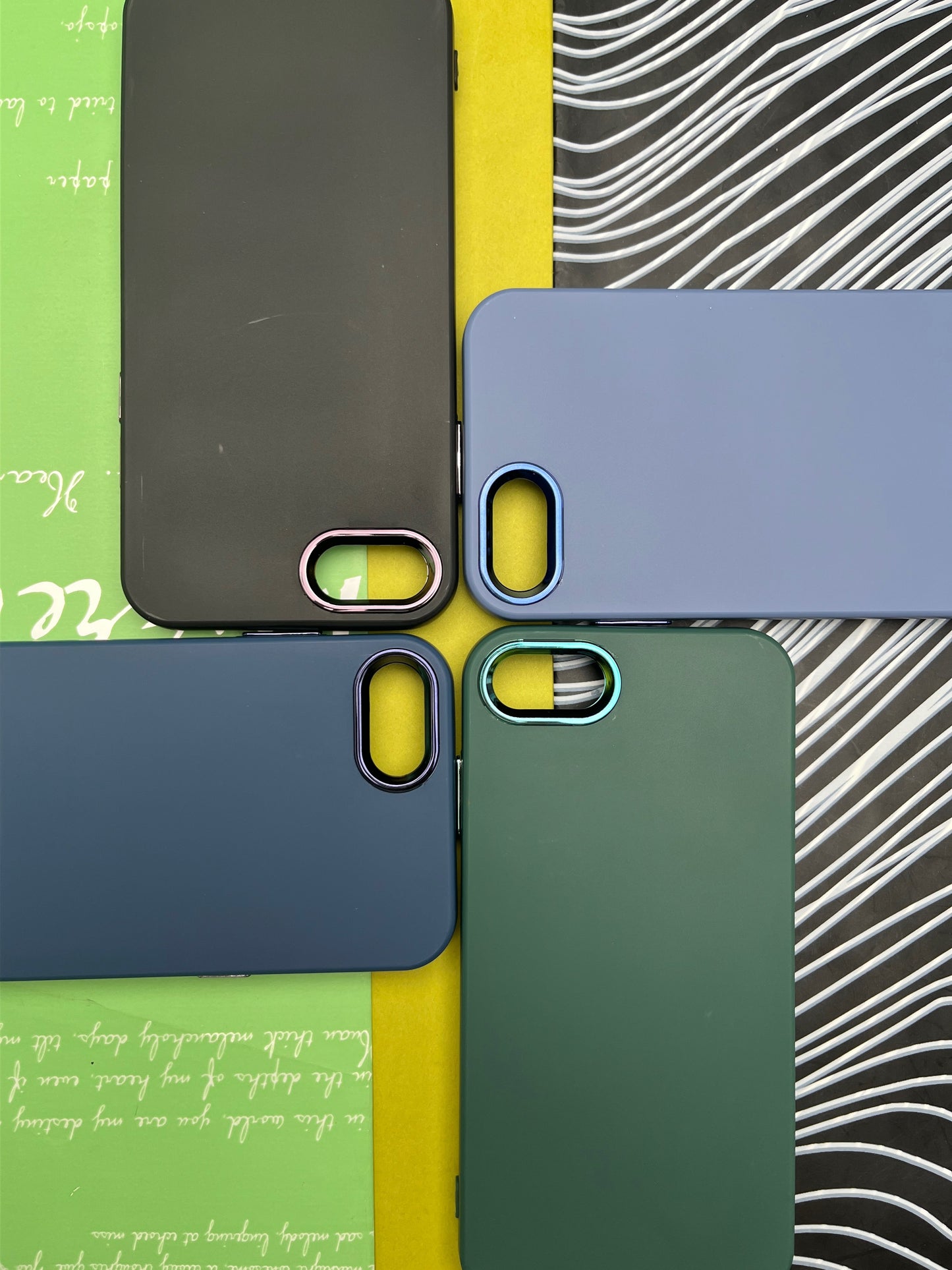 Premium Matte Silicon With Metal Camera Ring Case