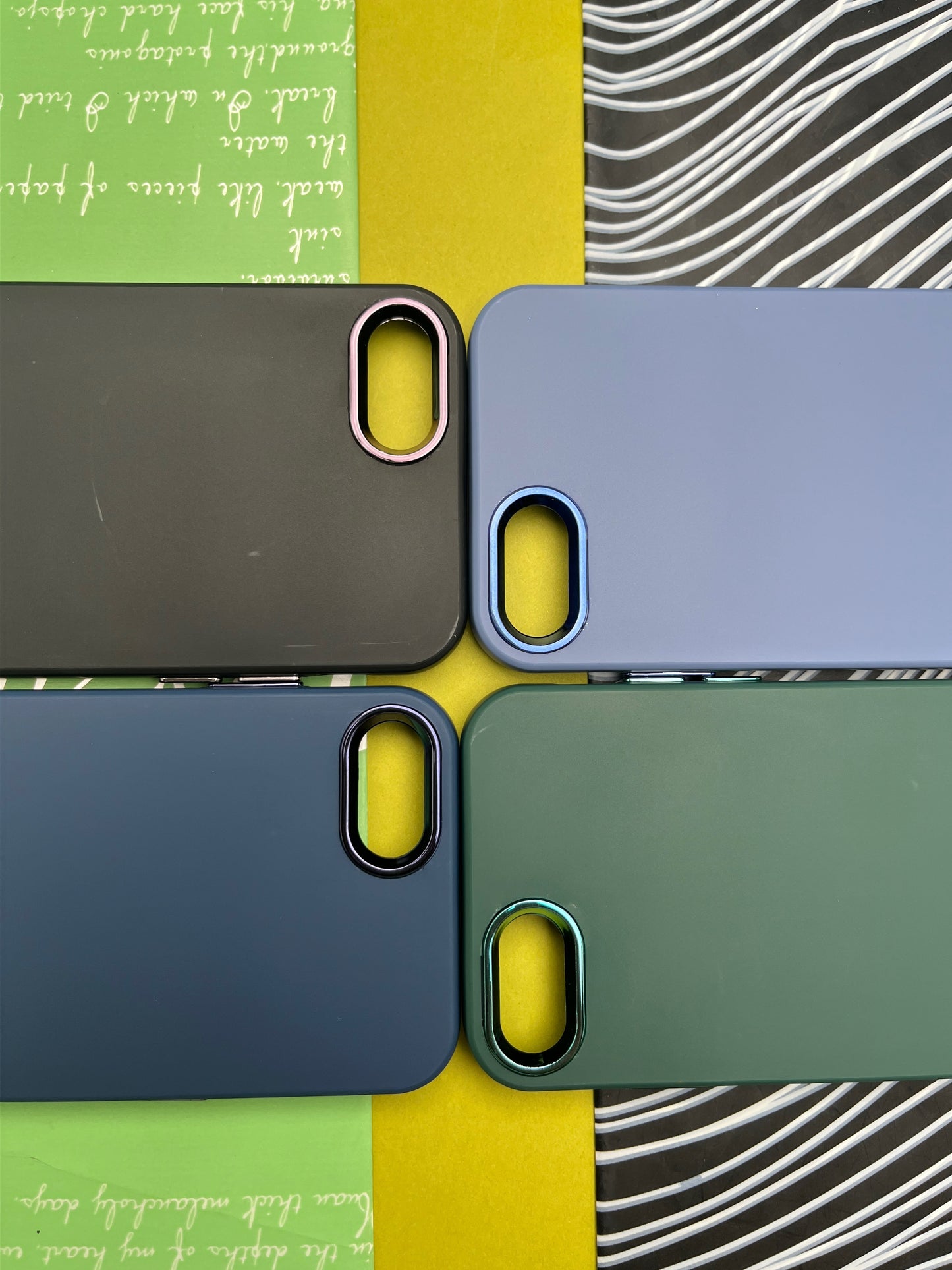 Premium Matte Silicon With Metal Camera Ring Case