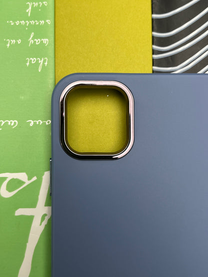 Premium Matte Silicon With Metal Camera Ring Case