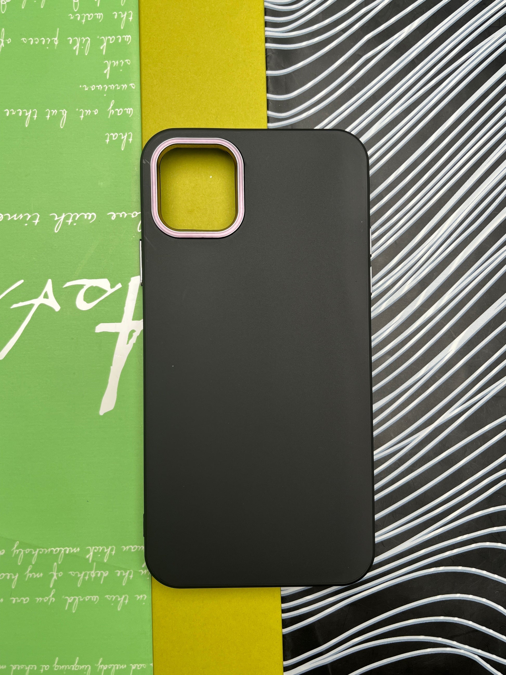 Premium Matte Silicon With Metal Camera Ring Case