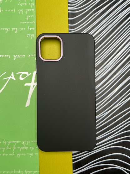 Premium Matte Silicon With Metal Camera Ring Case