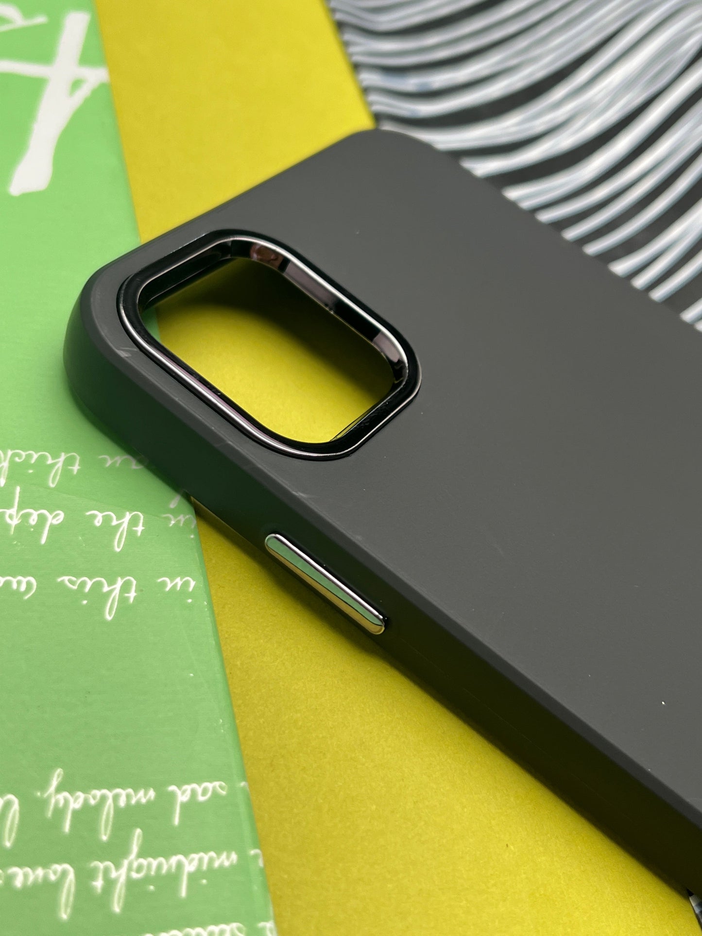 Premium Matte Silicon With Metal Camera Ring Case