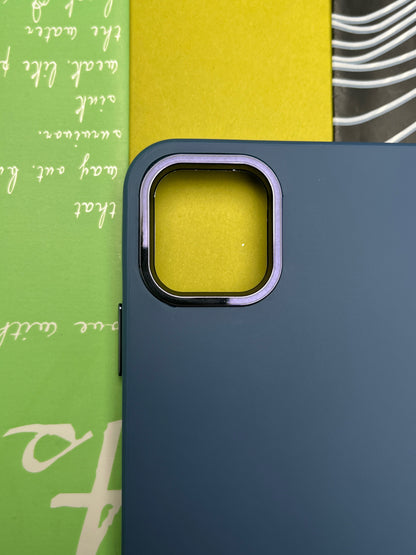 Premium Matte Silicon With Metal Camera Ring Case