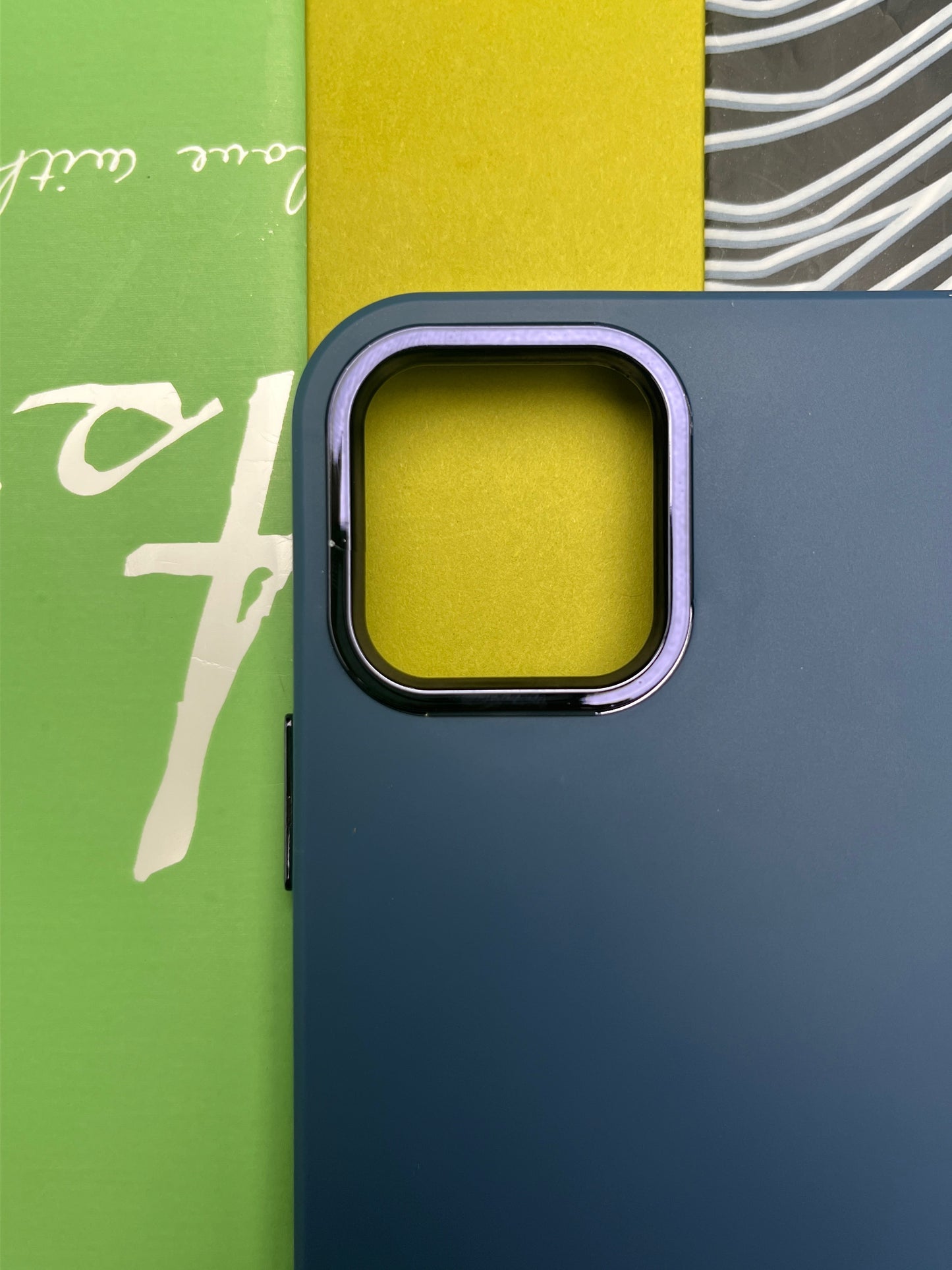 Premium Matte Silicon With Metal Camera Ring Case For iPhone 12 / 12 Pro | pms