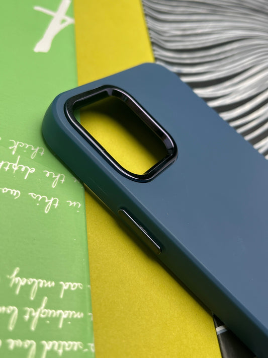 Premium Matte Silicon With Metal Camera Ring Case