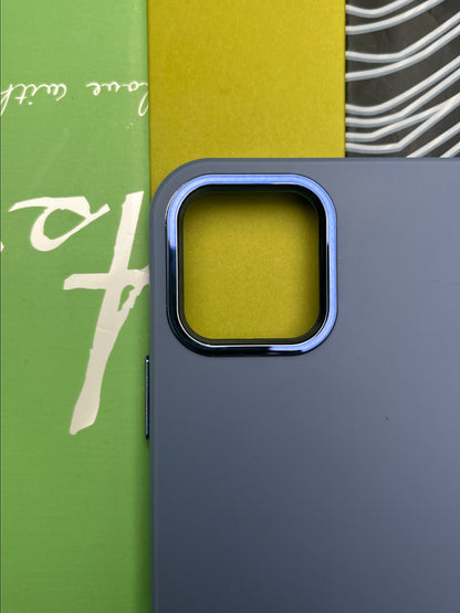 Premium Matte Silicon With Metal Camera Ring Case