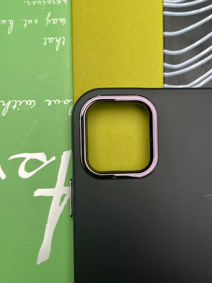 Premium Matte Silicon With Metal Camera Ring Case