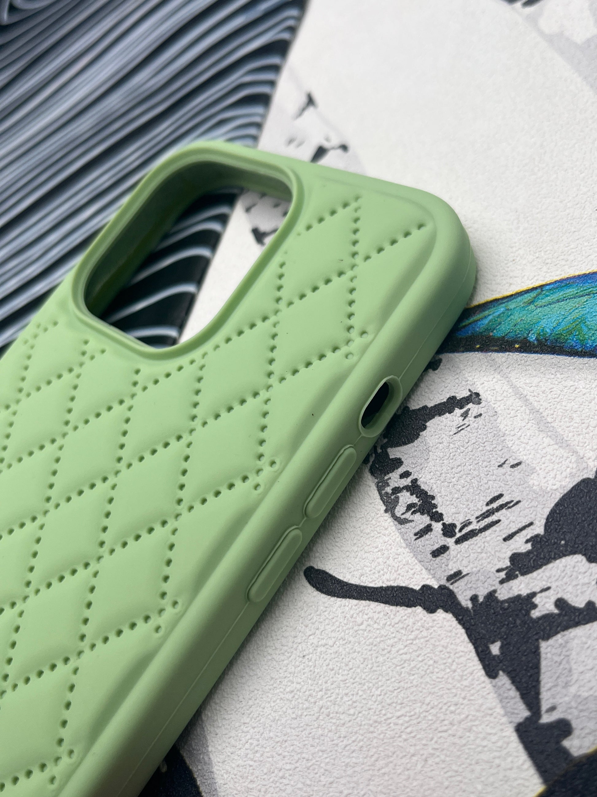 Quilted Matte Silicone Case