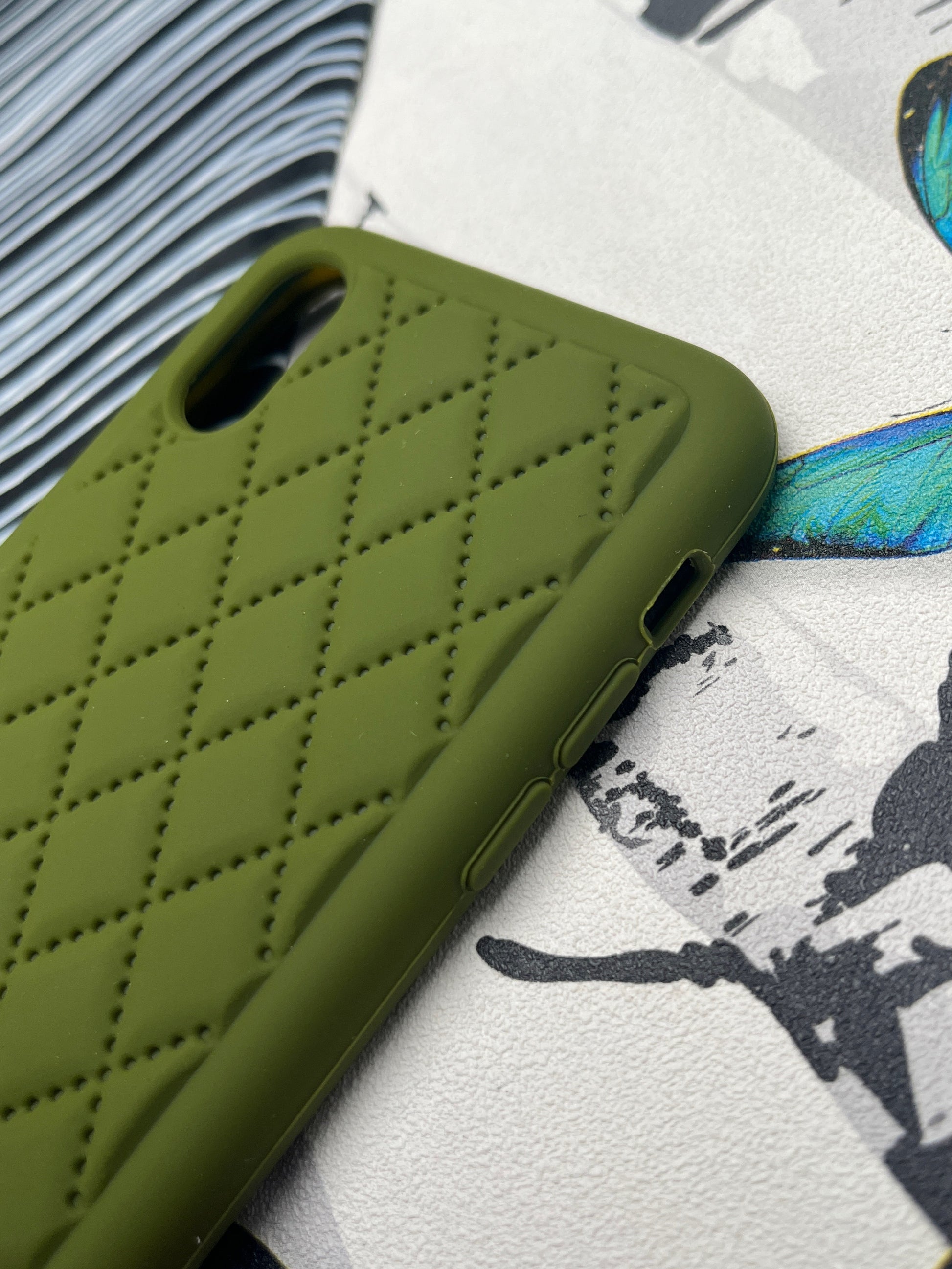 Quilted Matte Silicone Case