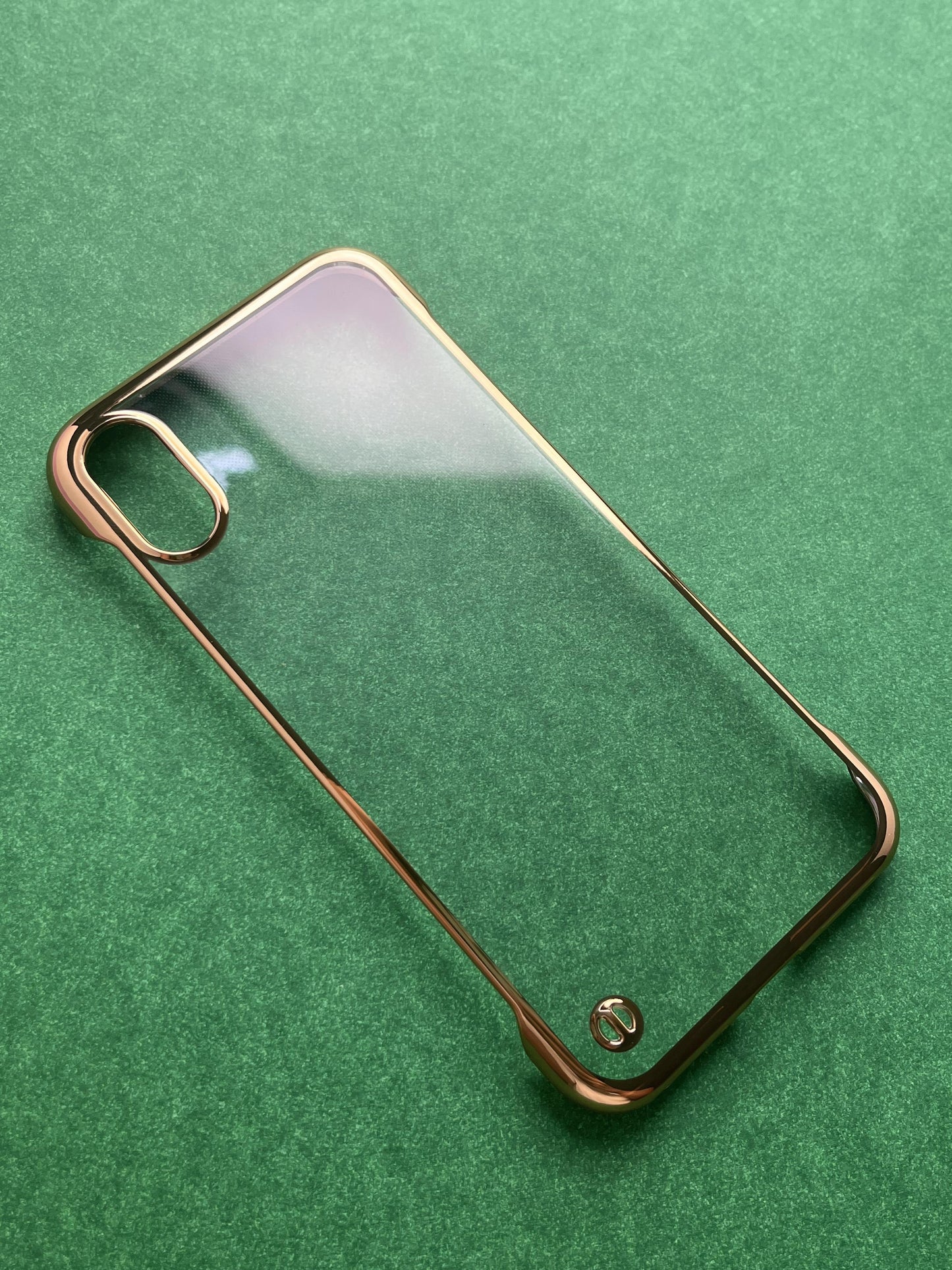 Gold Non Yellow Ultra Slim Electroplating Two Cut case for iPhone