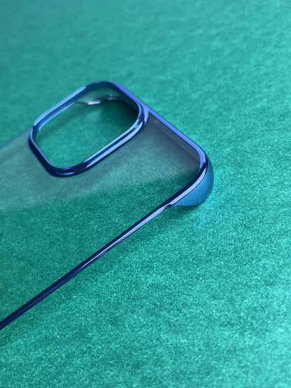 Blue Non Yellow Ultra Slim Electroplating Two Cut case for iPhone