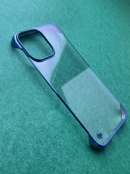 Blue Non Yellow Ultra Slim Electroplating Two Cut case for iPhone