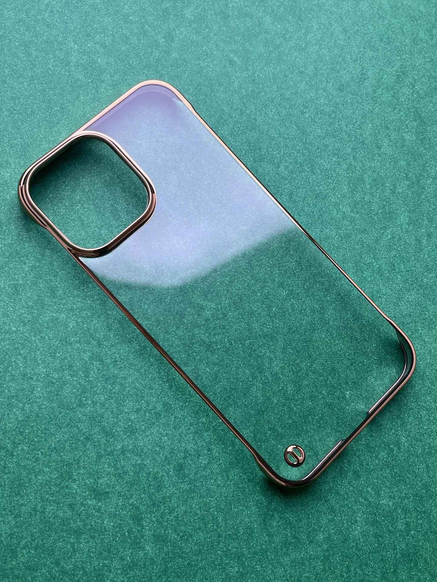 Gold Non Yellow Ultra Slim Electroplating Two Cut case for iPhone