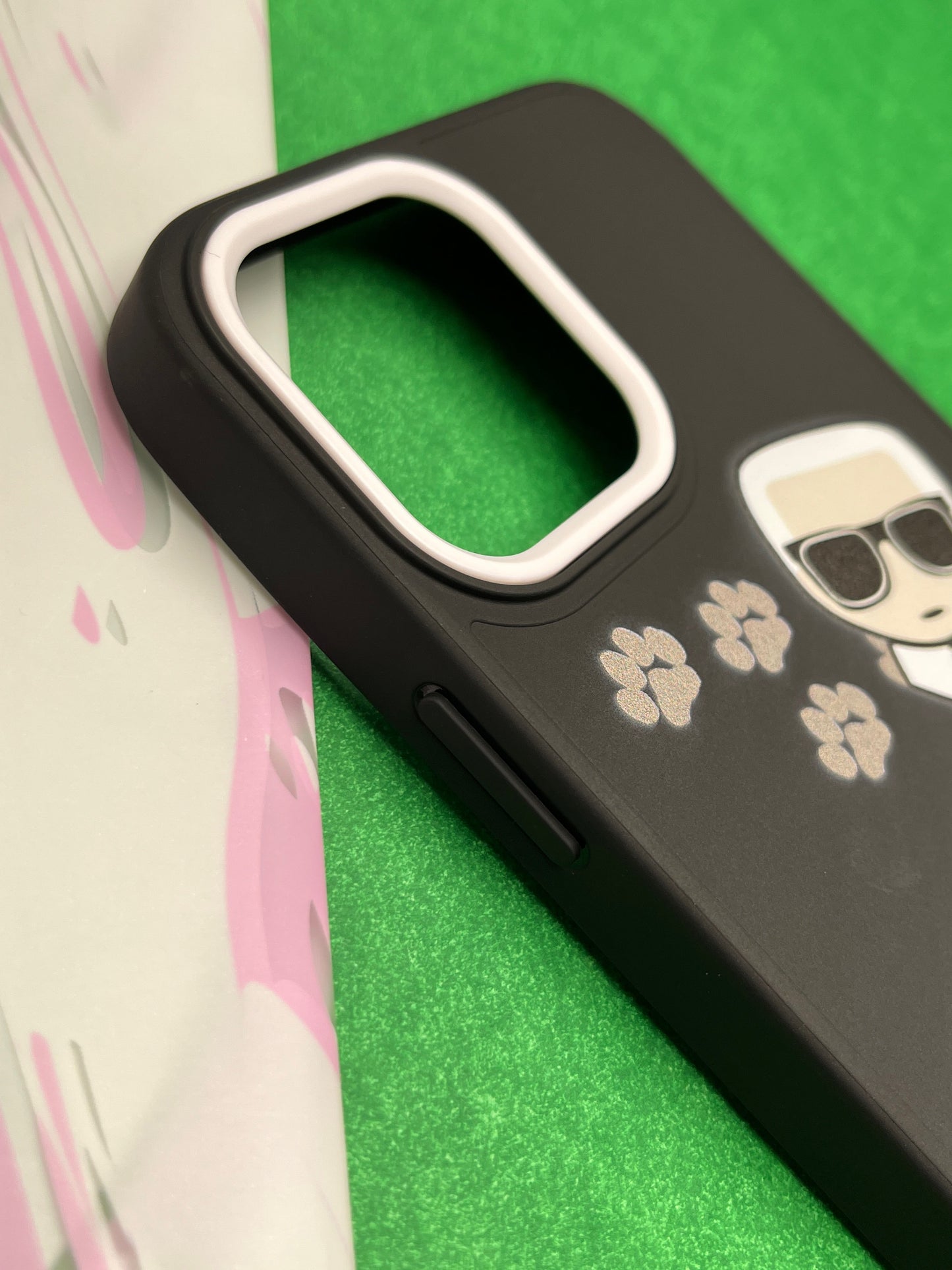 Karl Lagerfeld Cat Print Matte Soft Silicone Case For iPhone