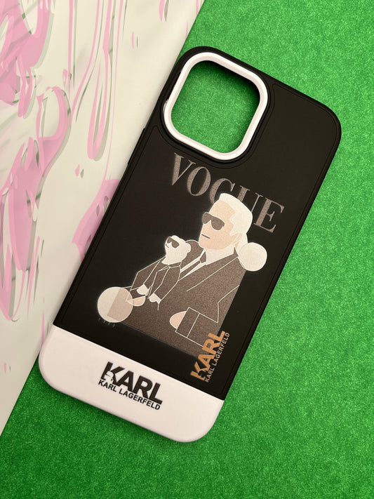 Karl Lagerfeld Agent Print Matte Soft Silicone Case For iPhone