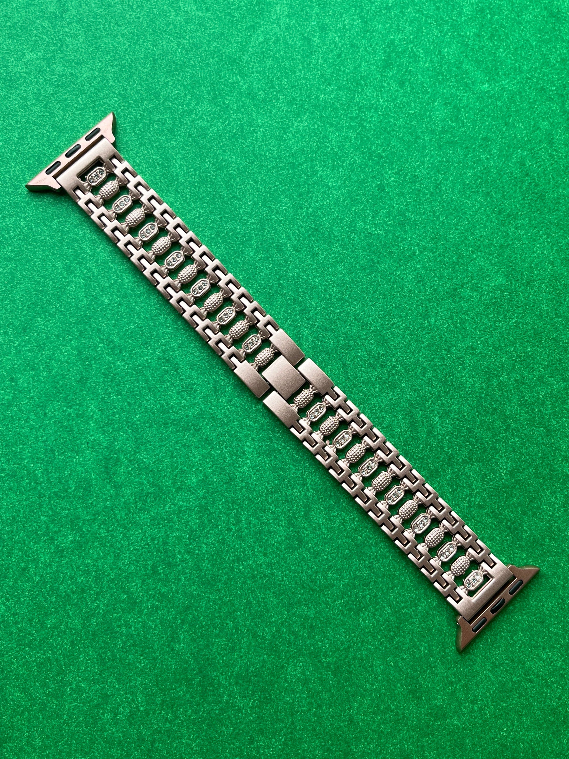 Pinstripe Diamond Metal Strap 