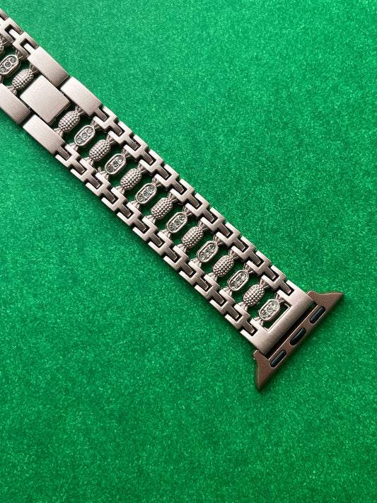 Pinstripe Diamond Metal Strap 