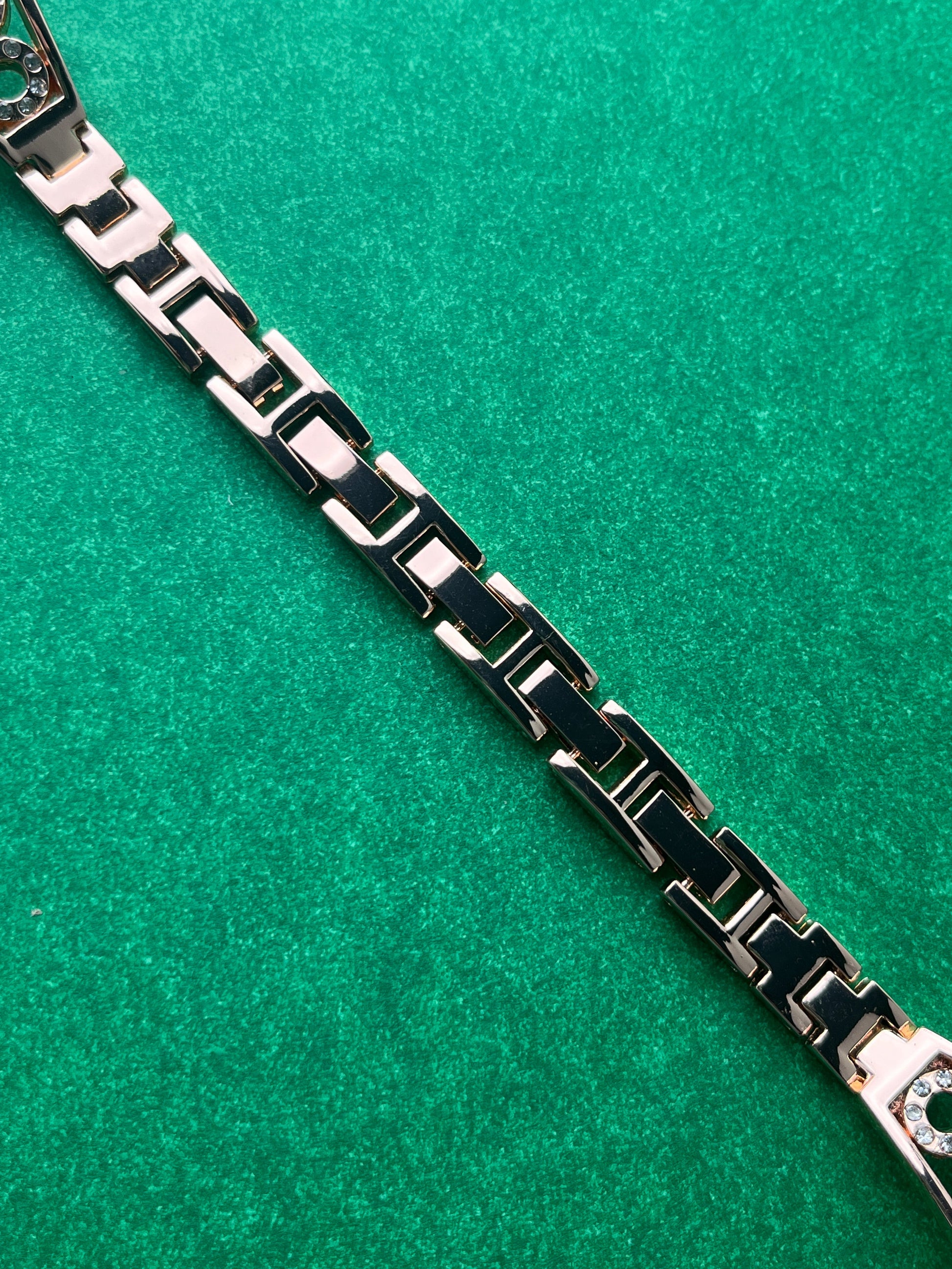 Rhinestone Diamond Round Bangle Strap