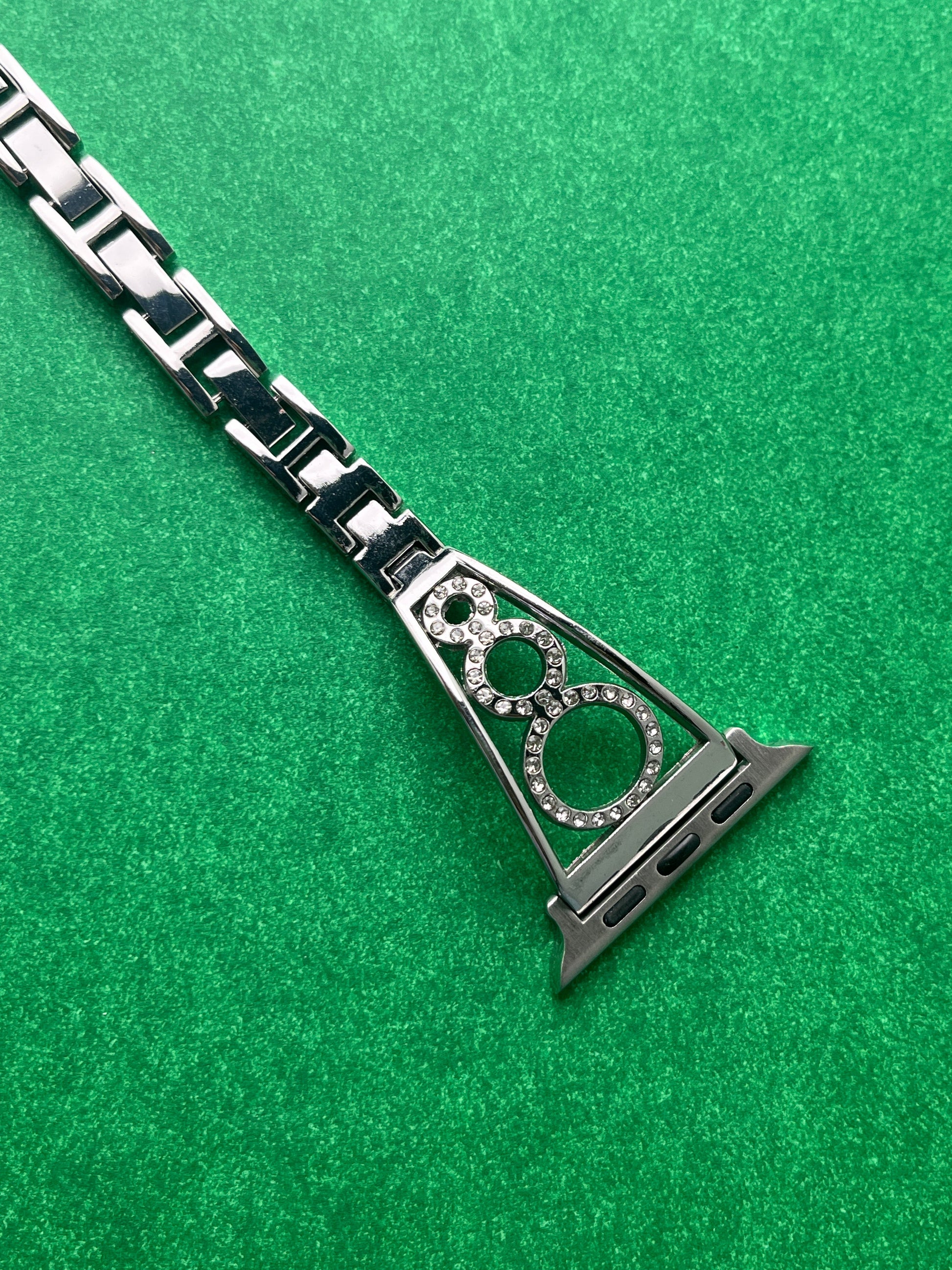 Rhinestone Diamond Round Bangle Strap