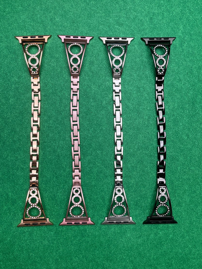 Rhinestone Diamond Round Bangle Strap For Apple Watch