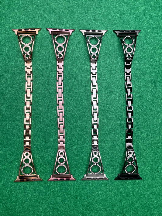 Rhinestone Diamond Round Bangle Strap For Apple Watch