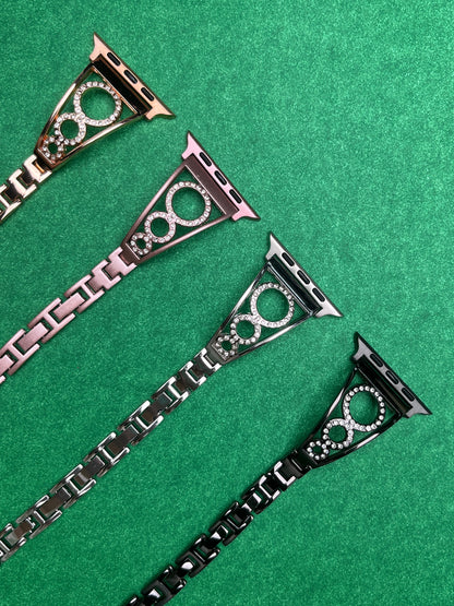 Rhinestone Diamond Round Bangle Strap For Apple Watch