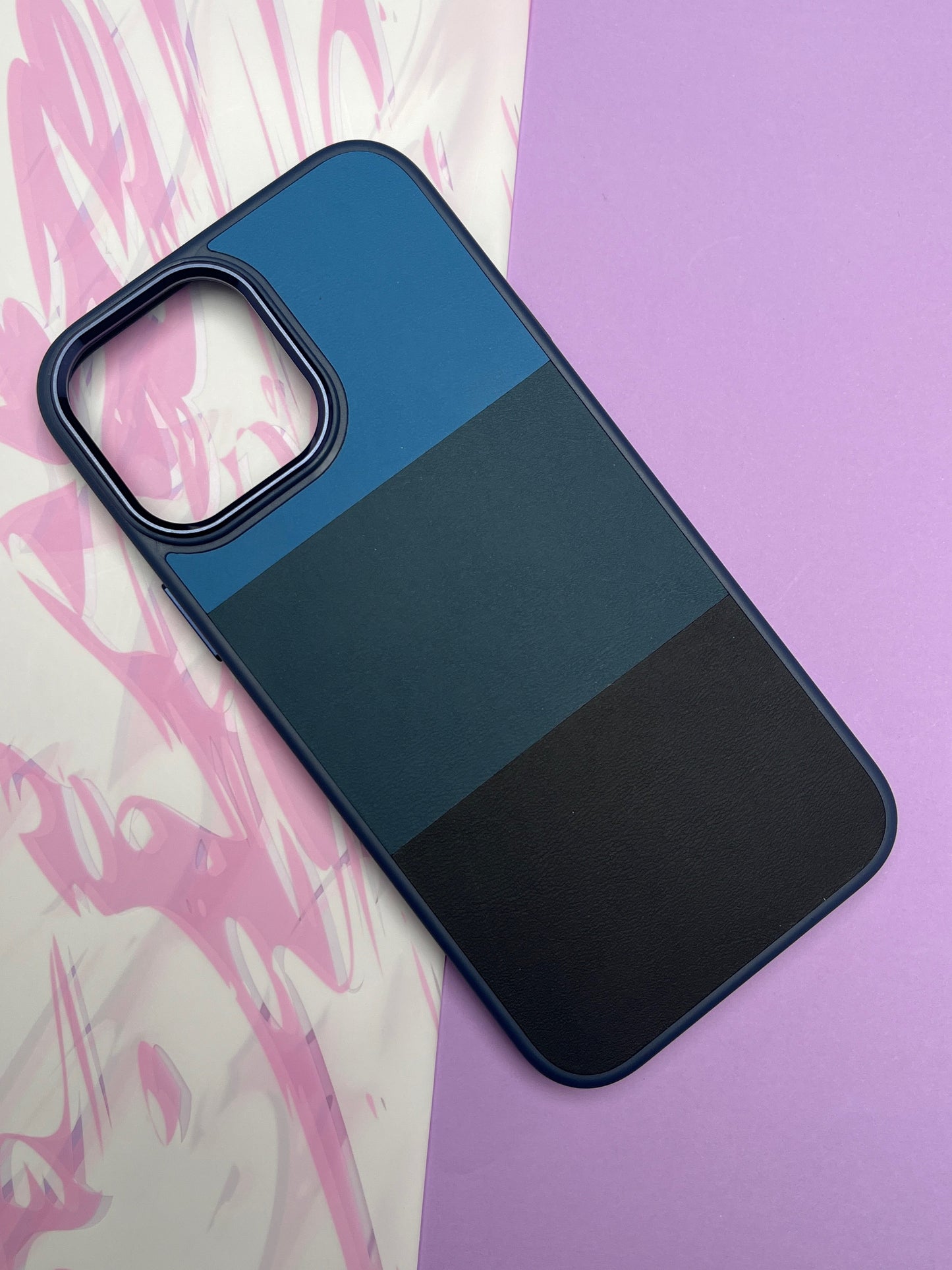 Fantastic Brown Black Ring Tri Color Leather Case For iPhone