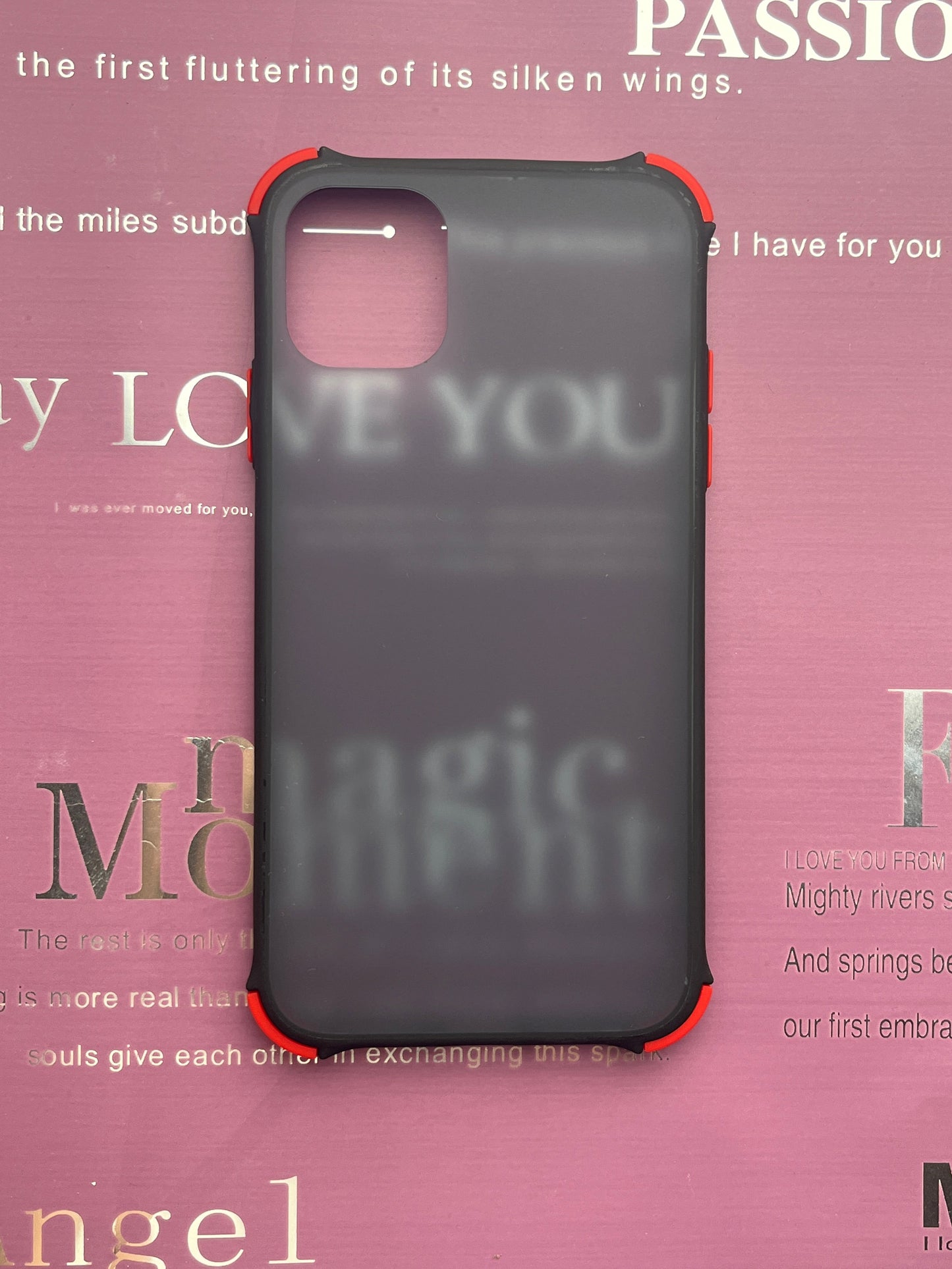 Matte Black Smoke With Corner Bumper Case