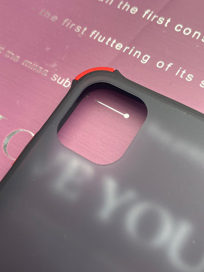 Matte Black Smoke With Corner Bumper Case