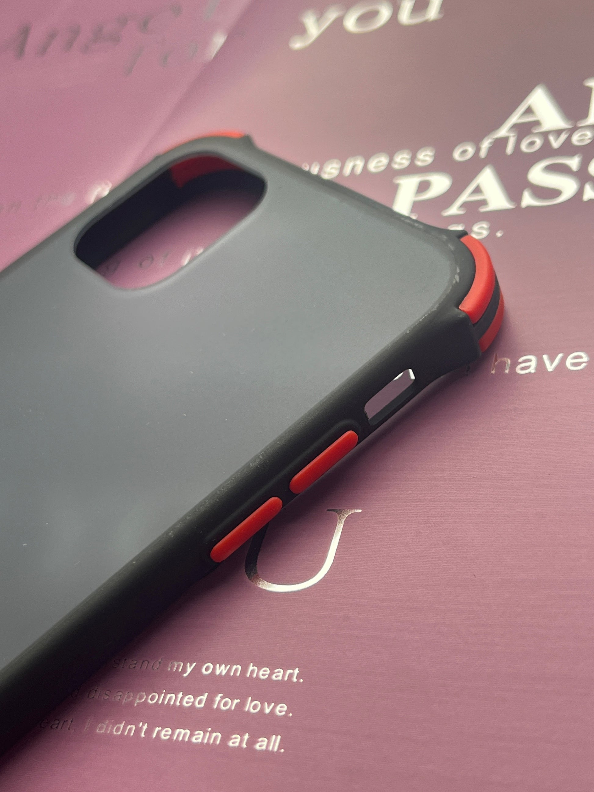 Matte Black Smoke With Corner Bumper Case