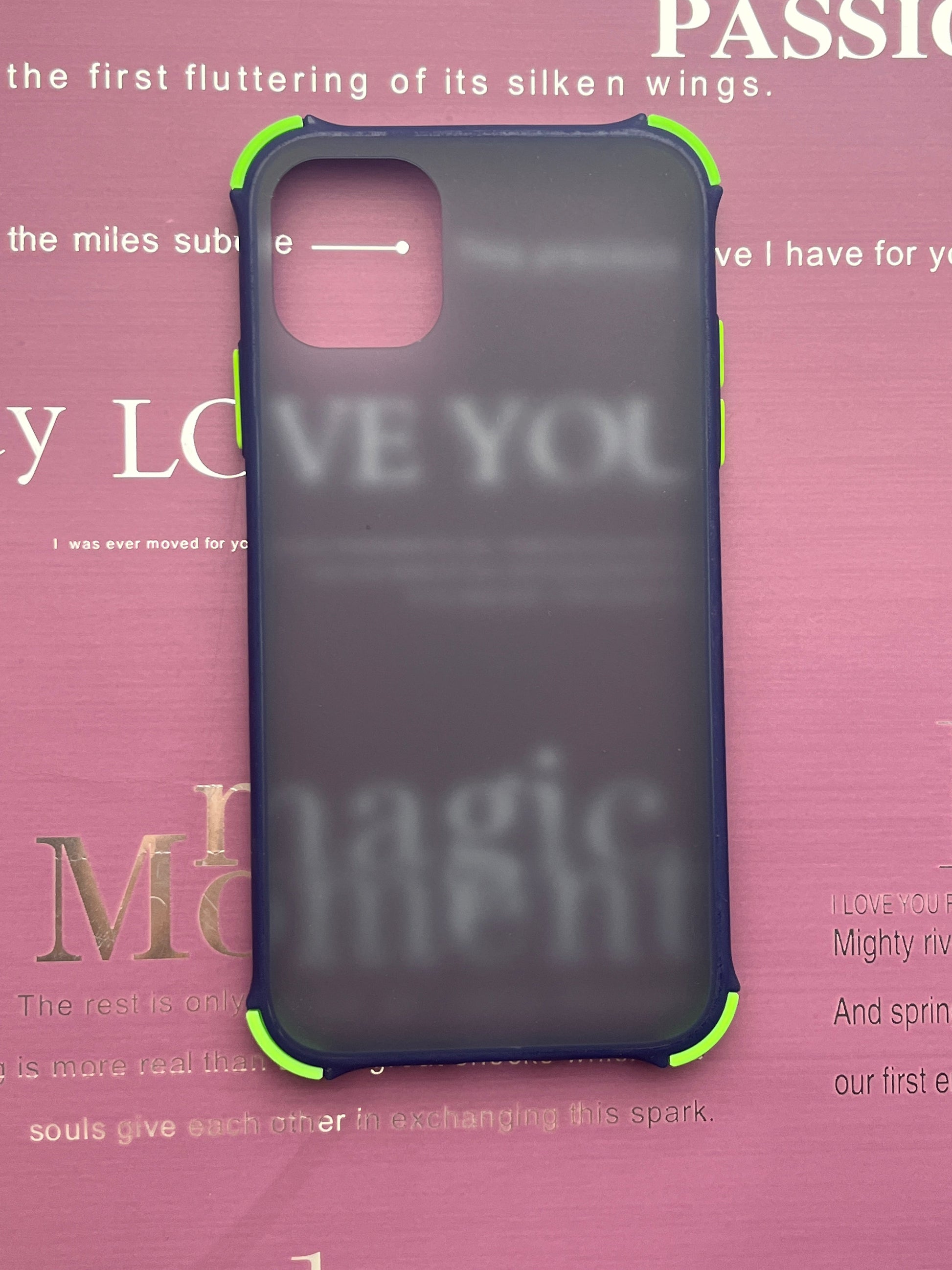 Matte Black Smoke With Corner Bumper Case