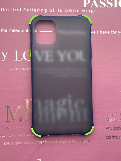 Matte Black Smoke With Corner Bumper Case