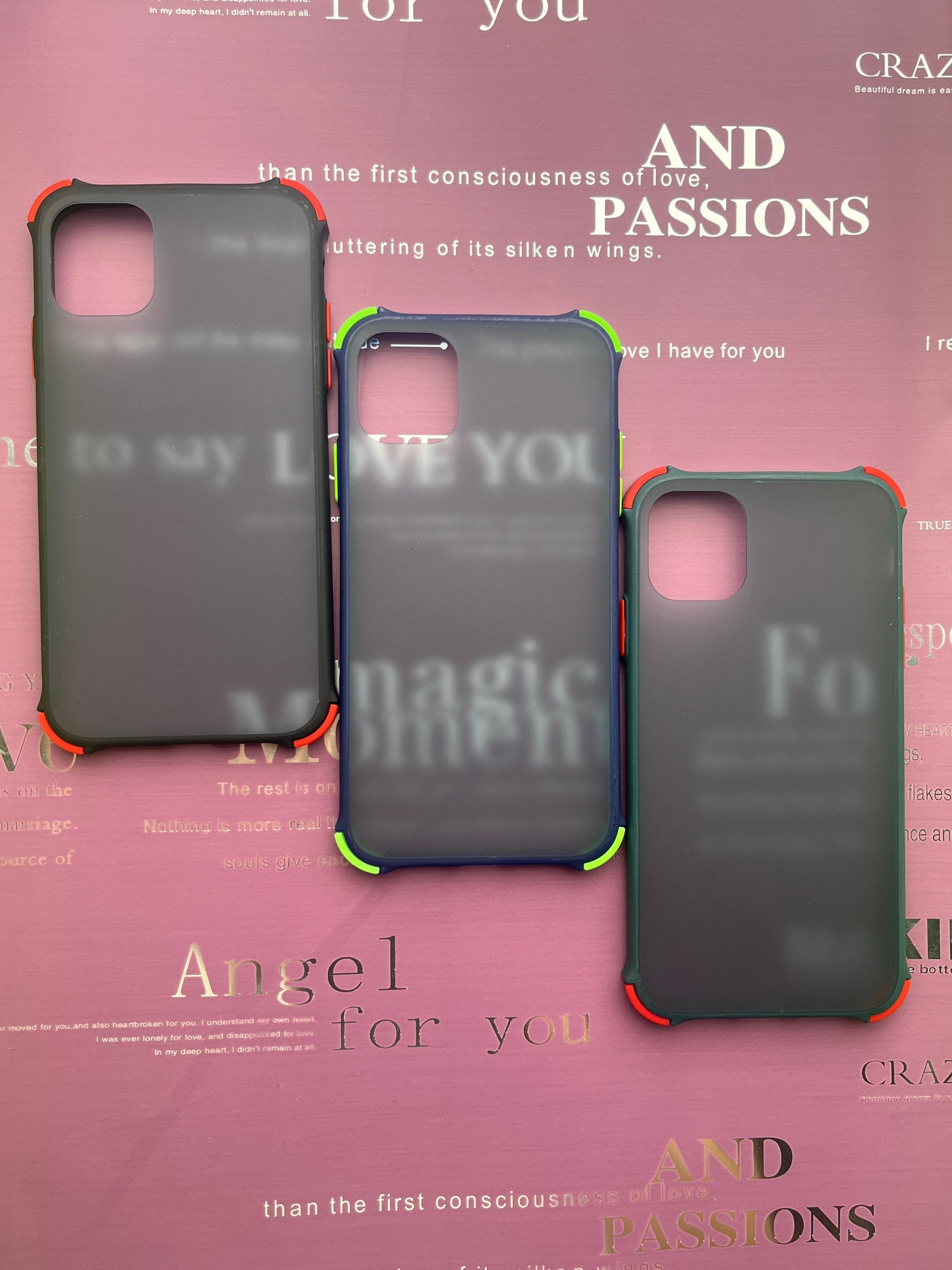 Matte Black Smoke With Corner Bumper Case