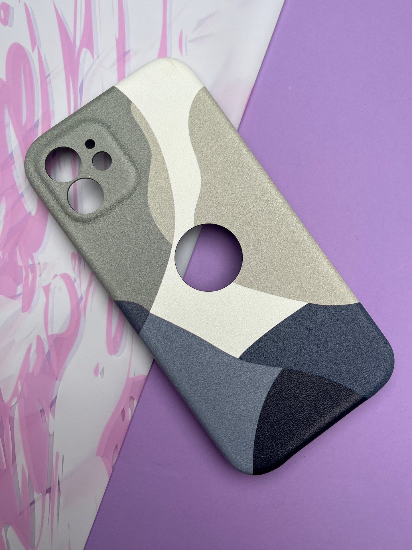 Classy Leather Print With In Side Velvet Finish Cover For iPhone 12 | clp