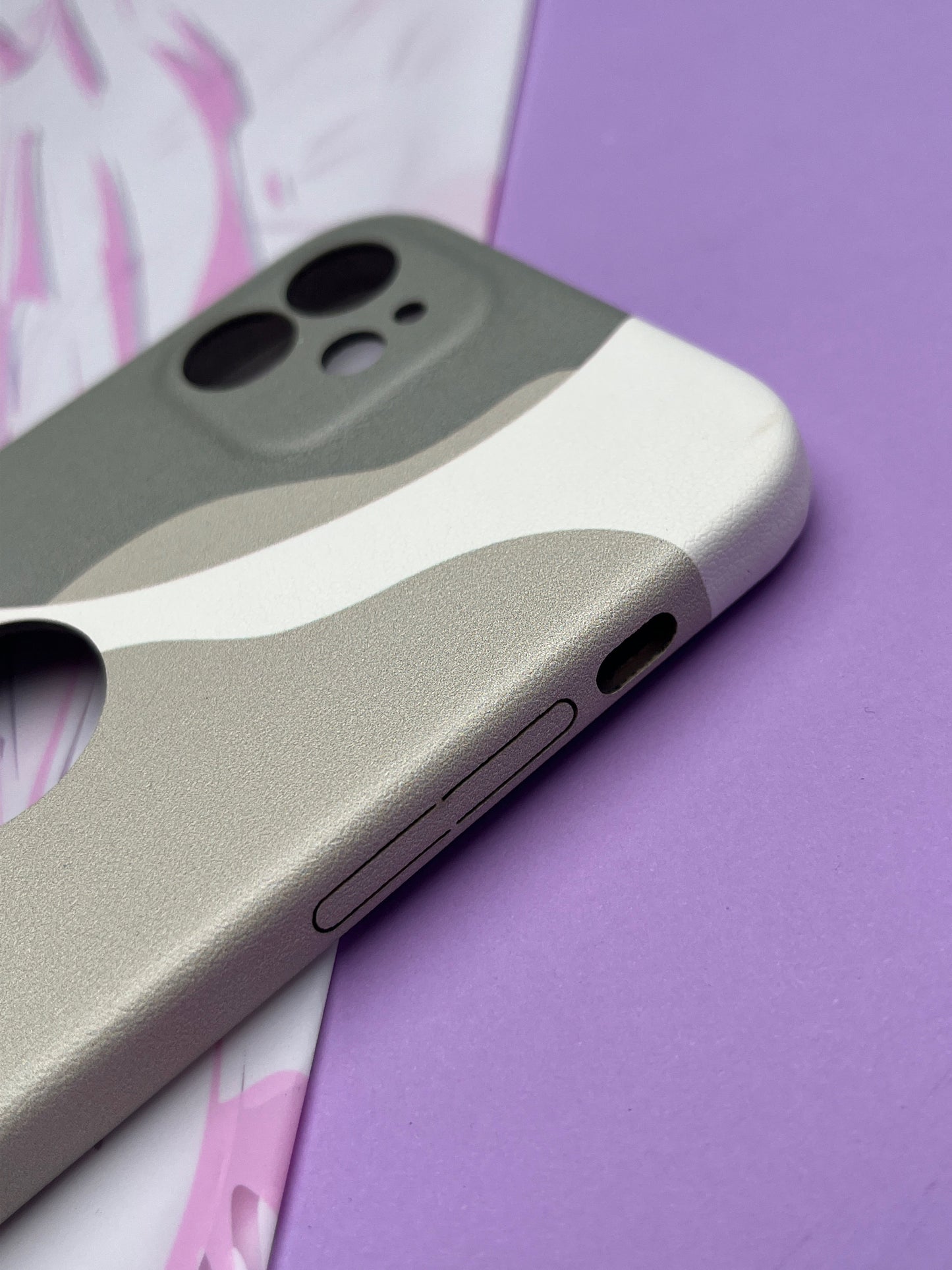 Classy Leather Print With In Side Velvet Finish Cover For iPhone 12 | clp