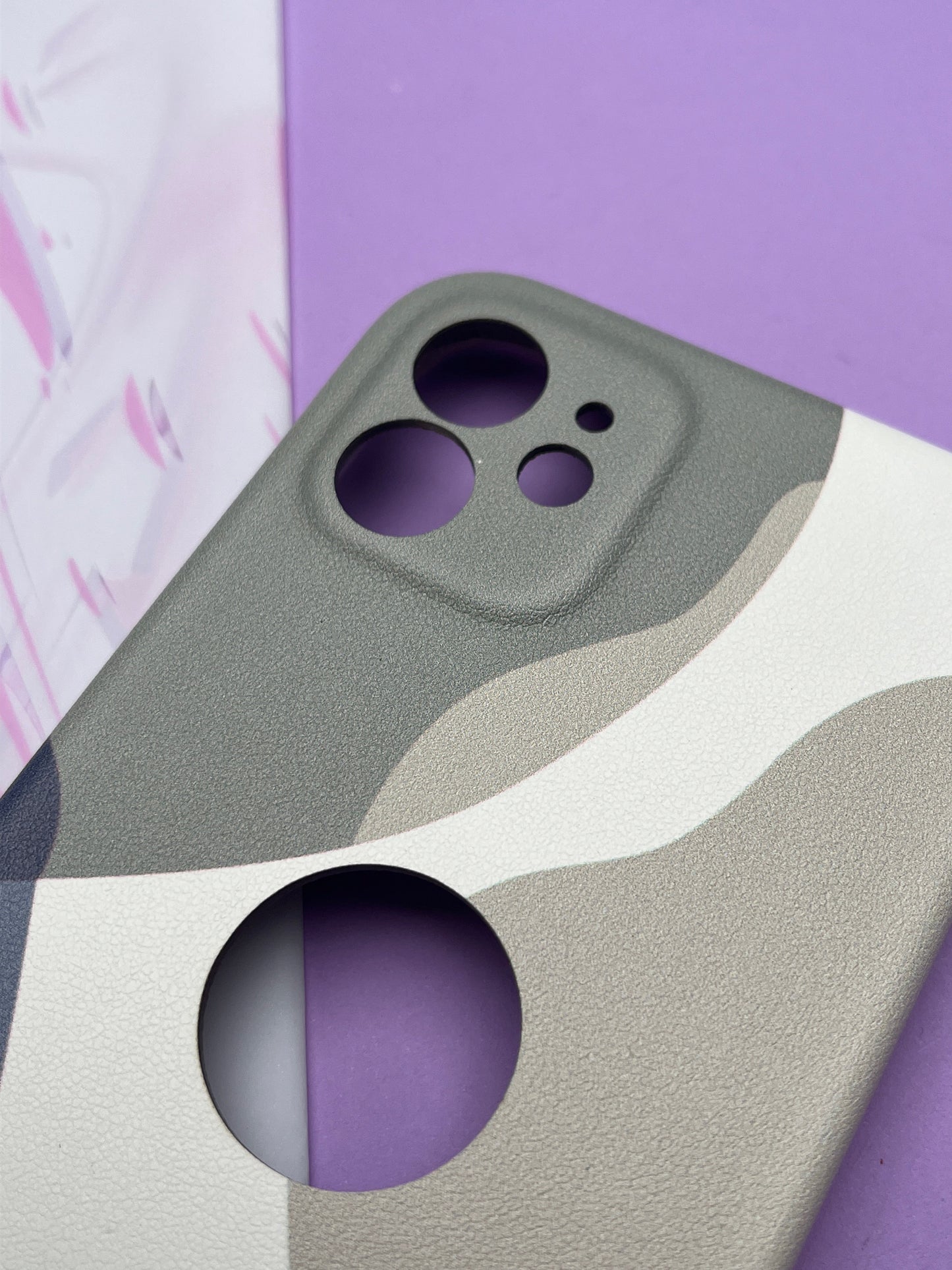 Classy Leather Print With In Side Velvet Finish Cover For iPhone 12 | clp