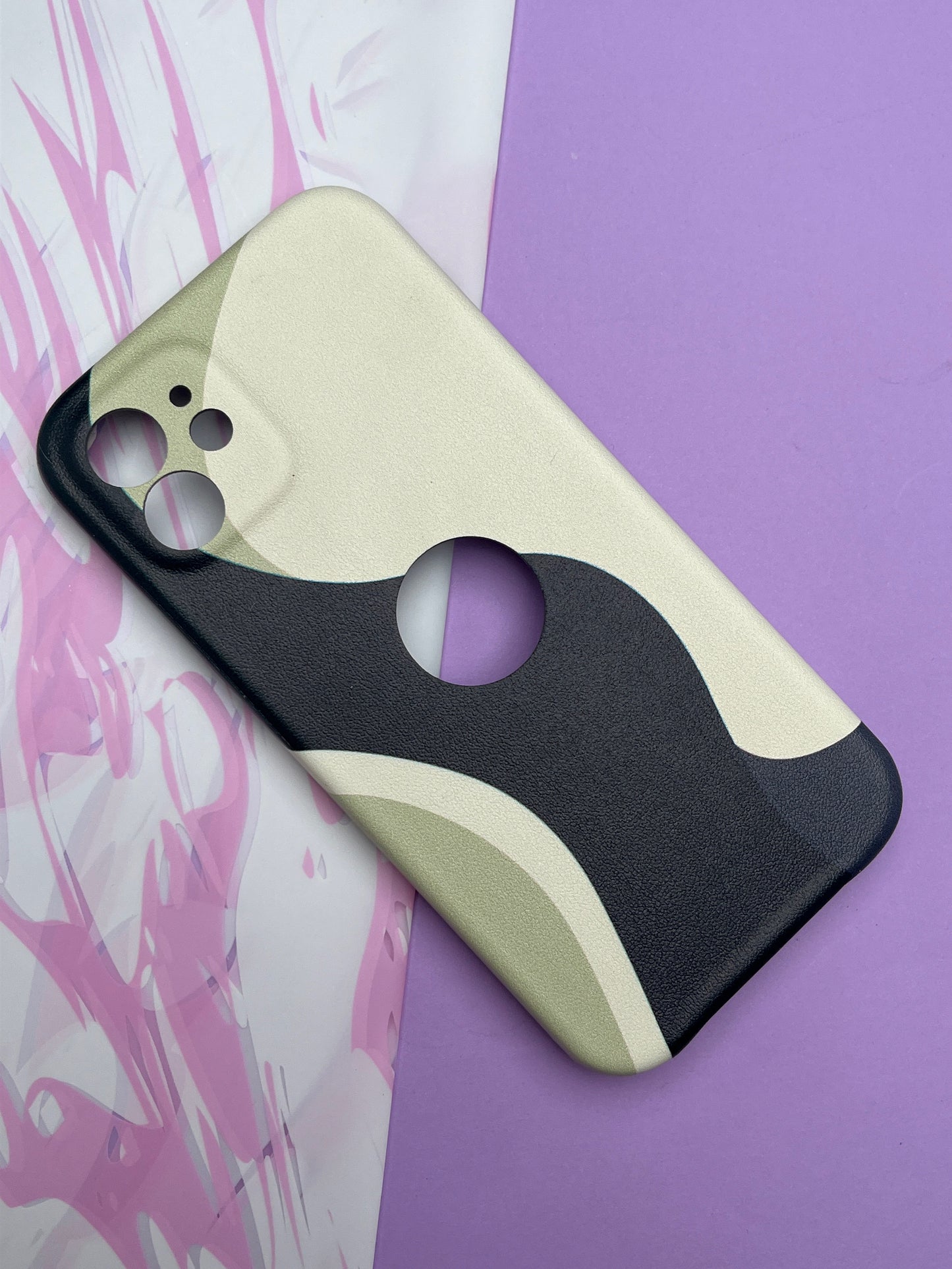 Classy Leather Print With In Side Velvet Finish Cover For iPhone 12 | clp