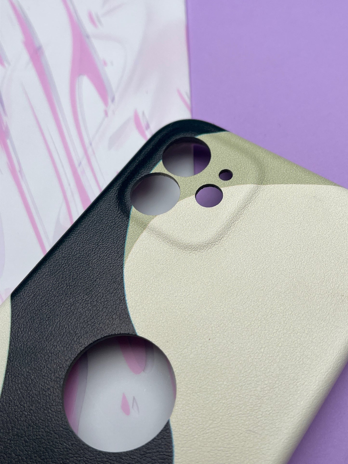 Classy Leather Print With In Side Velvet Finish Cover For iPhone 12 | clp