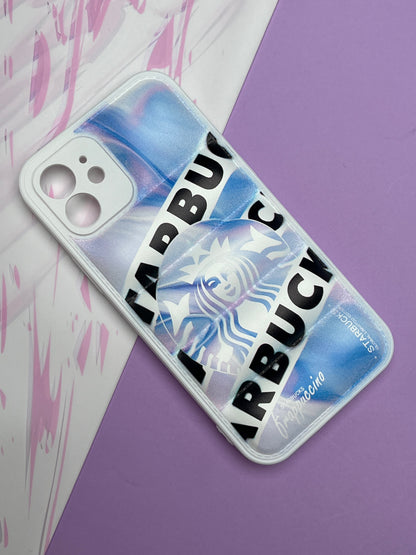 Blue Starbucks Classy Puff Printed Case For iPhone