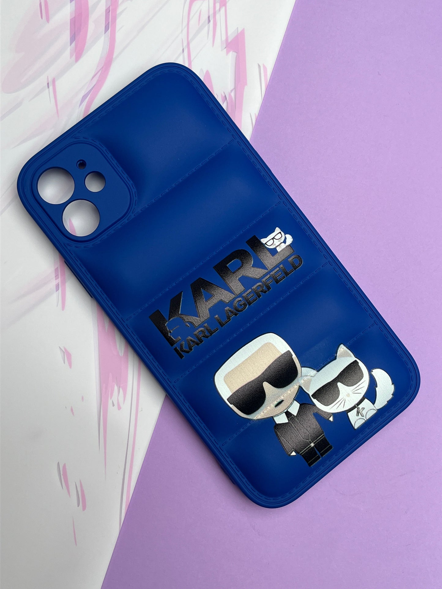 Blue Karl Classy Puff Printed Case For iPhone
